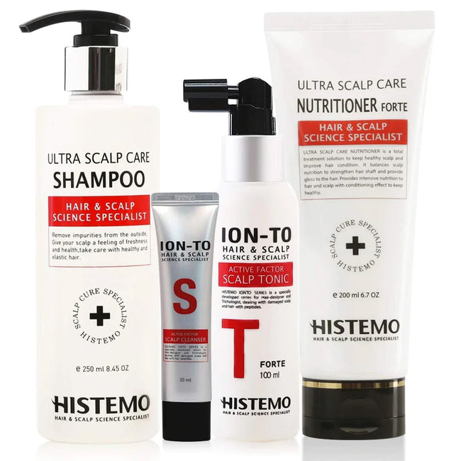 Histemo Hair Loss Prevention & Scalp Care Kit, Scalp Cleanser, Shampoo, Conditioner & Scalp Tonic, DHT Blocking Hair Restoration Treatment