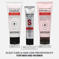 Histemo Scalp Care & Hair Loss Prevention Kit w Scalp Detox Cleanser, Shampoo, Conditioner (90ml shampoo + 90ml Nutritioner + one of 30ml cleanser)