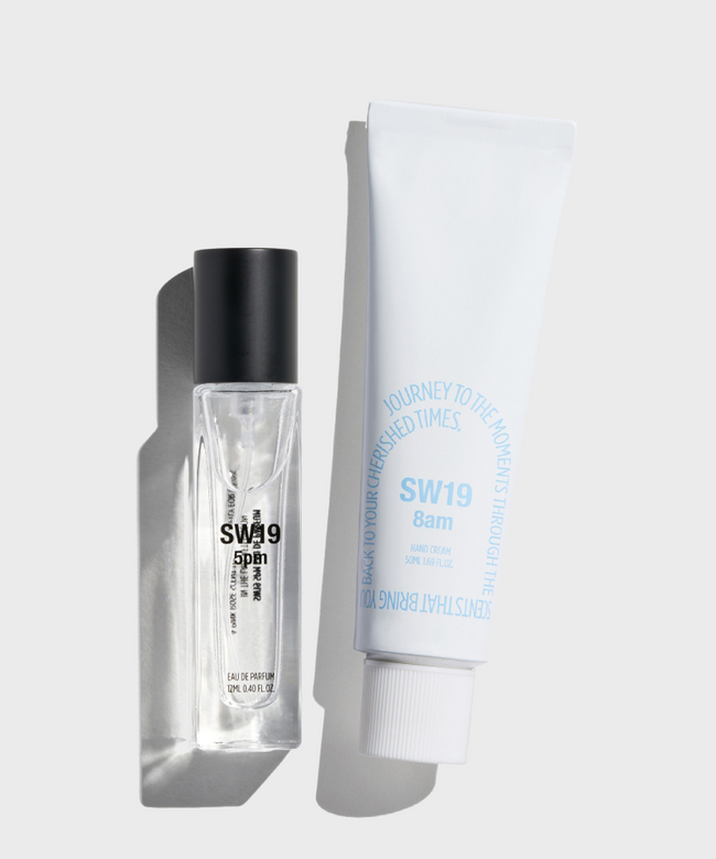 SW19 8am VEGAN HAND CREAM (50ml) + 5pm EAU DE PARFUM (12ml)